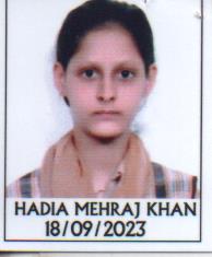4th HADIYA MEHRAJ KHAN